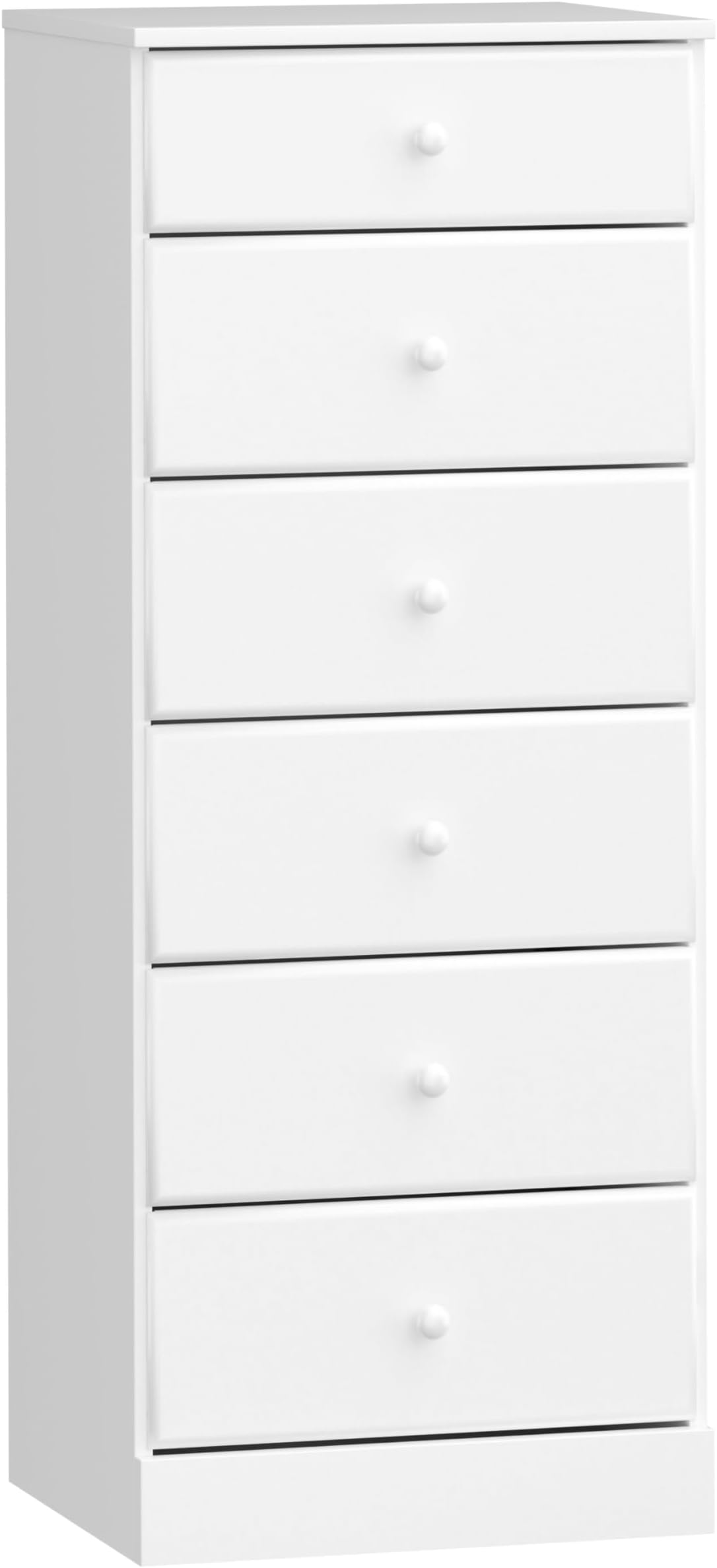 Prepac Astrid Tall White Dresser: 16.5"D x 19.75"W x 50"H, 6-Drawer Chest for Bedroom by Prepac - Perfect Chest of Drawers for Ample Storage