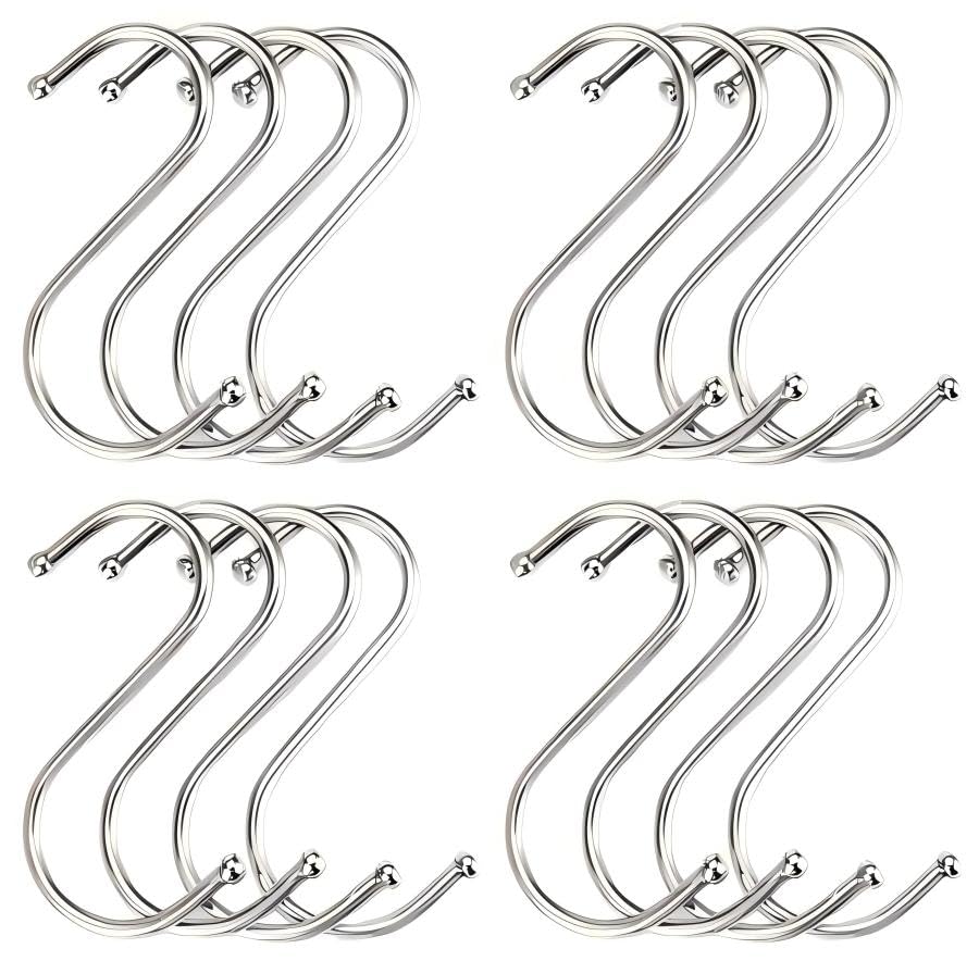 RQzaufania 20 Pack in S Shaped Hooks Hanging Hook Multi Function