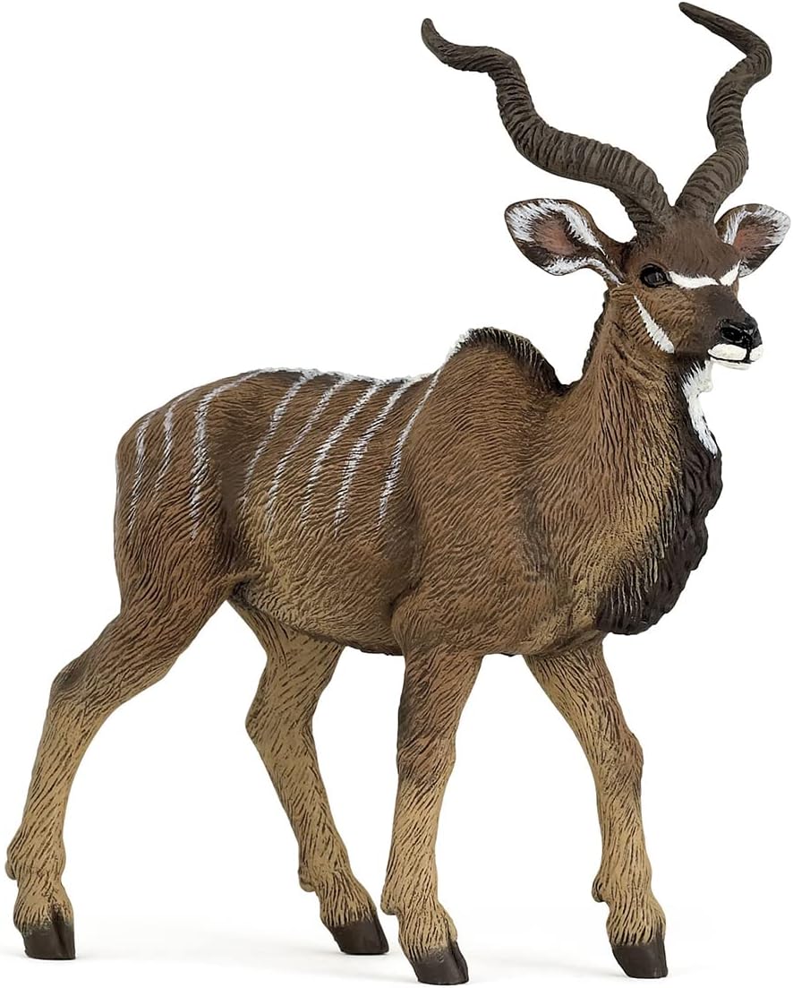 Papo Standing Great Kudu Toy Figure, Brown