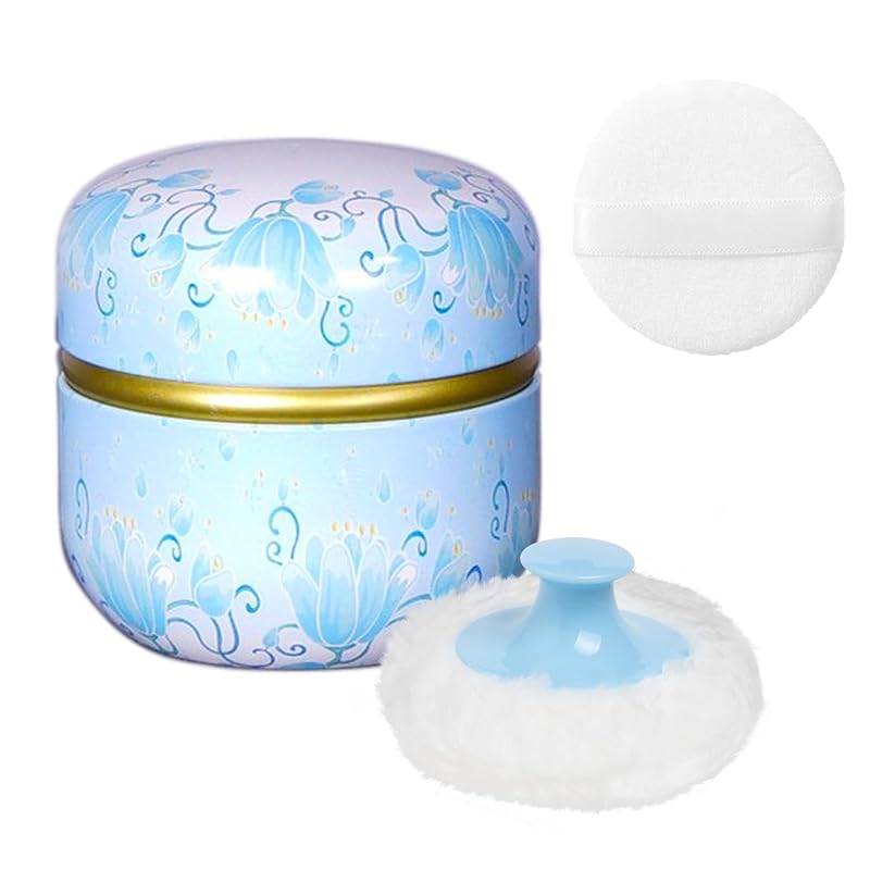 Pote para pó com puff ACVOINRR Light Blue1.0