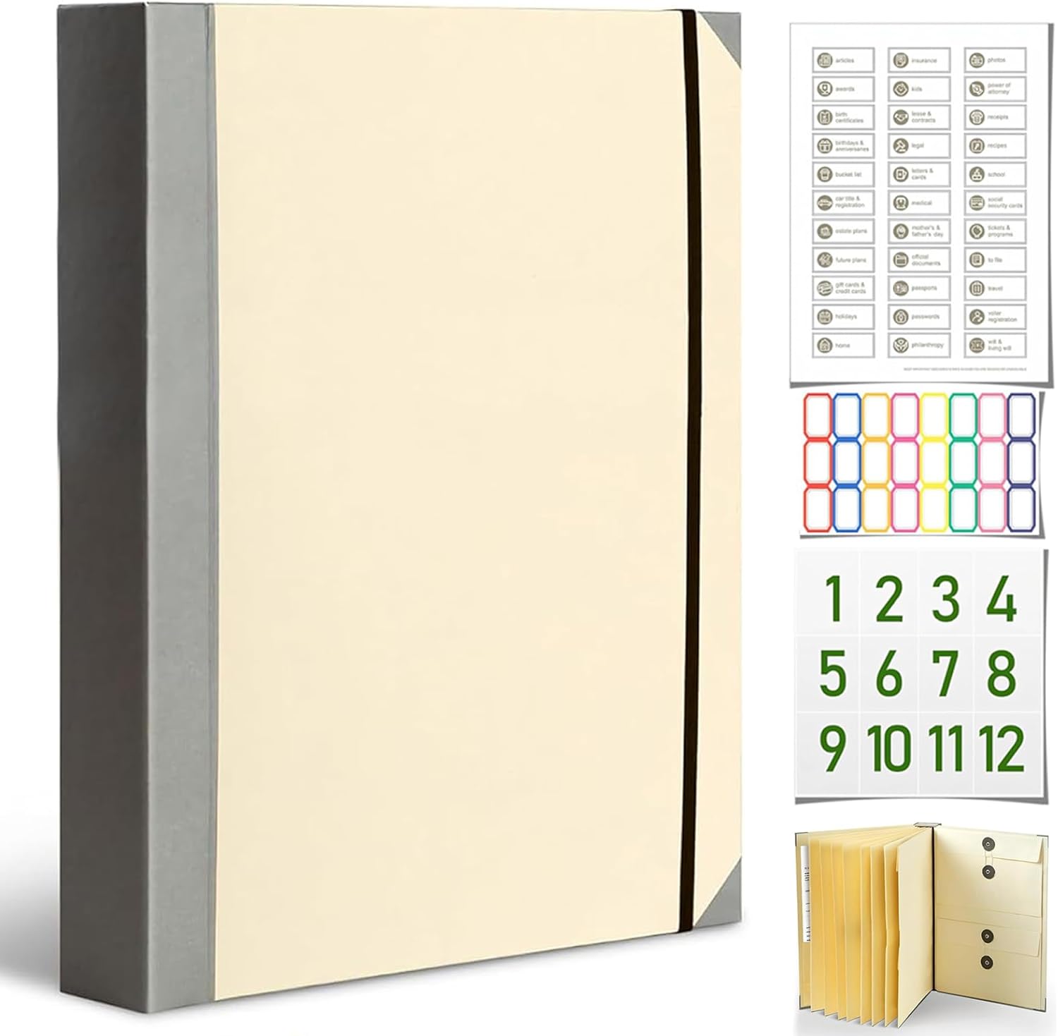 in Case I Die Binder with Labels, End of Life Planner Organizer Binder, Life Document Organizer Kit for Important Papers, for When I Die Planning, Estate Folio Organizer for Families