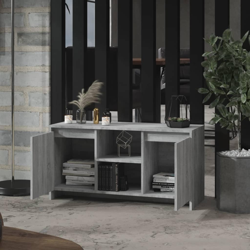 vidaXL Mobile Porta TV Grigio Sonoma 102x37,5x52,5 cm in Truciolato