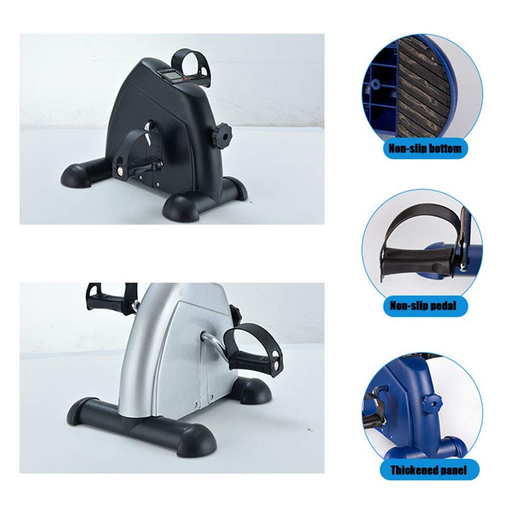 Mini rower treningowy do ćwiczeń przenośny domowy rower rowerowy na nogi, biurko domowe, siłownia z wyświetlaczem LCD i regulowanym pokrętłem oporowym, na siłownię, fitness