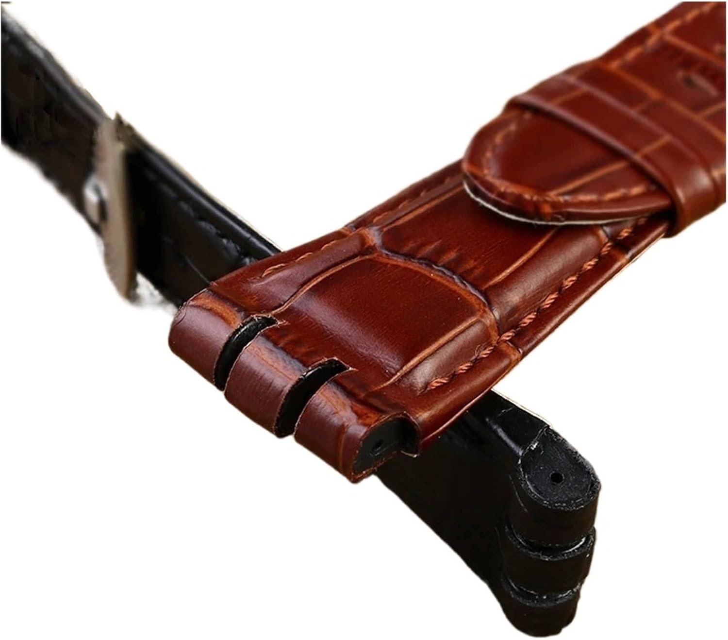 XILILHC 23MM Genuine Calf Leather Watchband Compatible With Swatch YOS440 449 448 447 401G Men Watch Strap Steel Clasp Bracelet