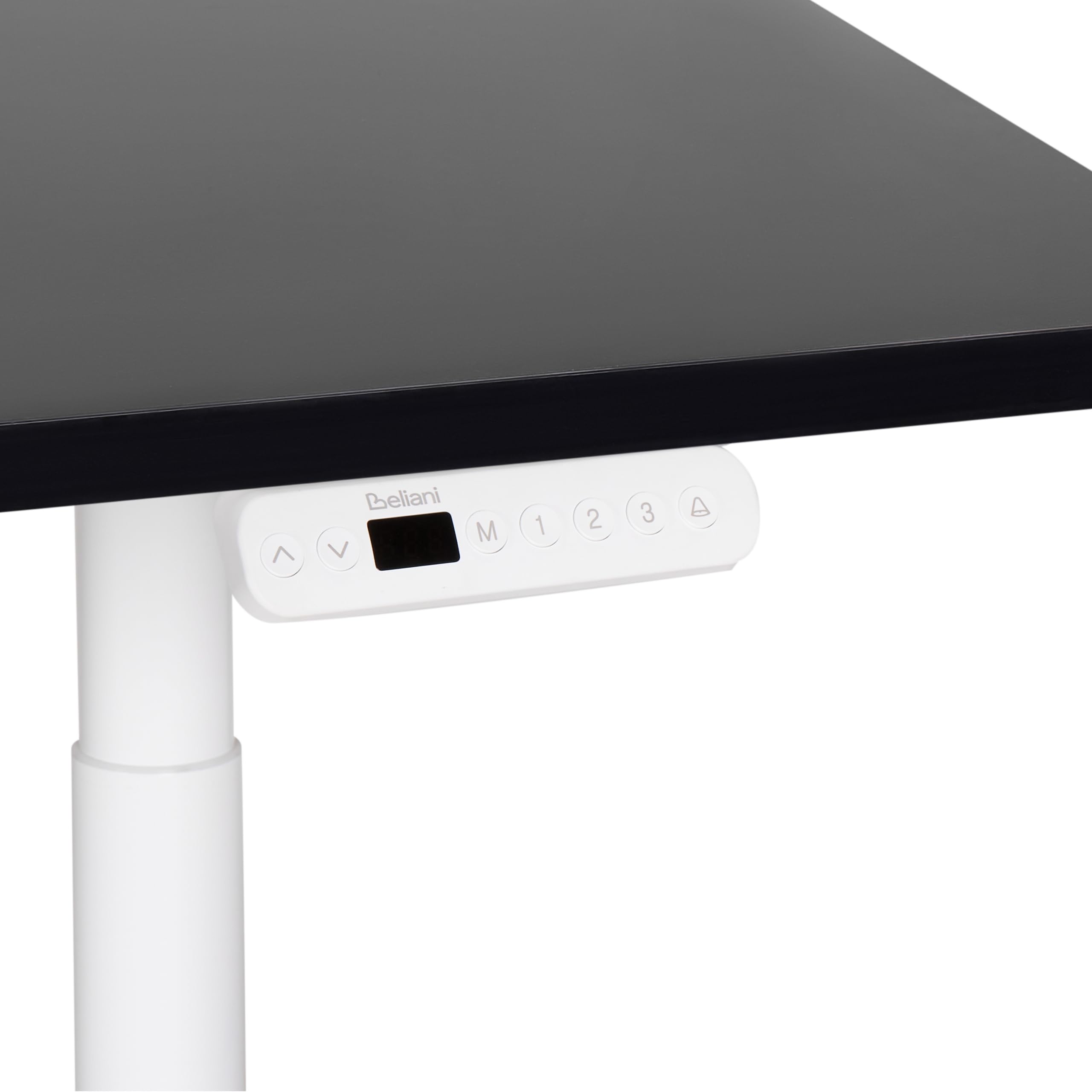 Scrivania regolabile in altezza elettricamente bianco e nero 180 x 72 cm