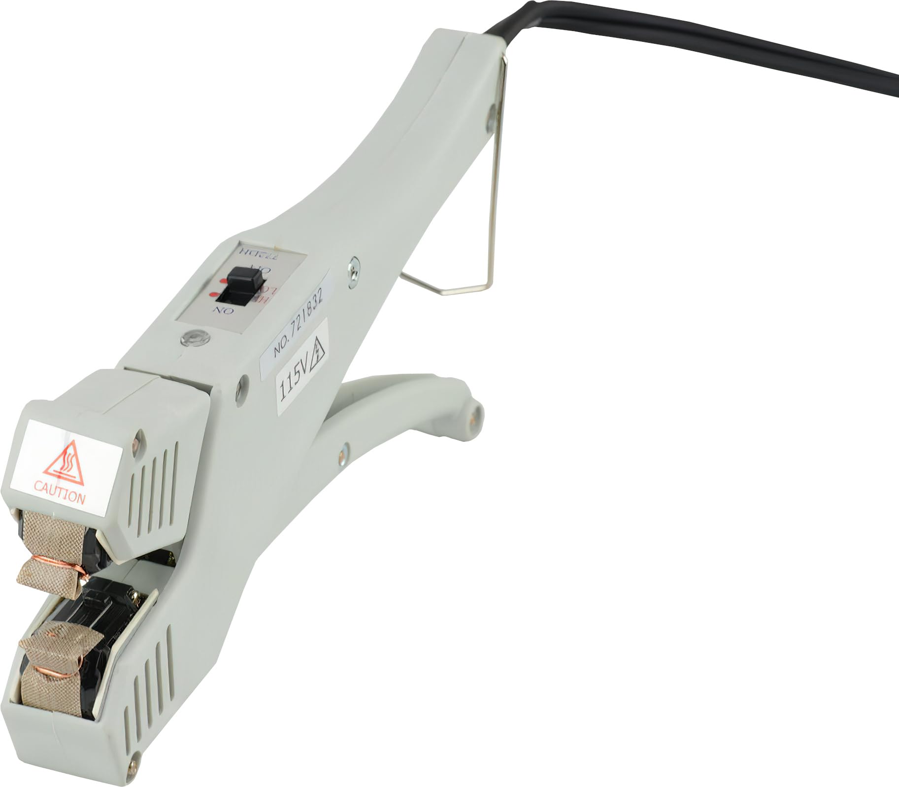 AIE AIE-772 Direct Heat Portable Handheld Clamshell Sealer; 14.5W; 10 mm Max Seal Length; 5 mm Seal Width; Up to 100 mm Max Material Thickness; High and Low-Temperature Control Switch; Power Light