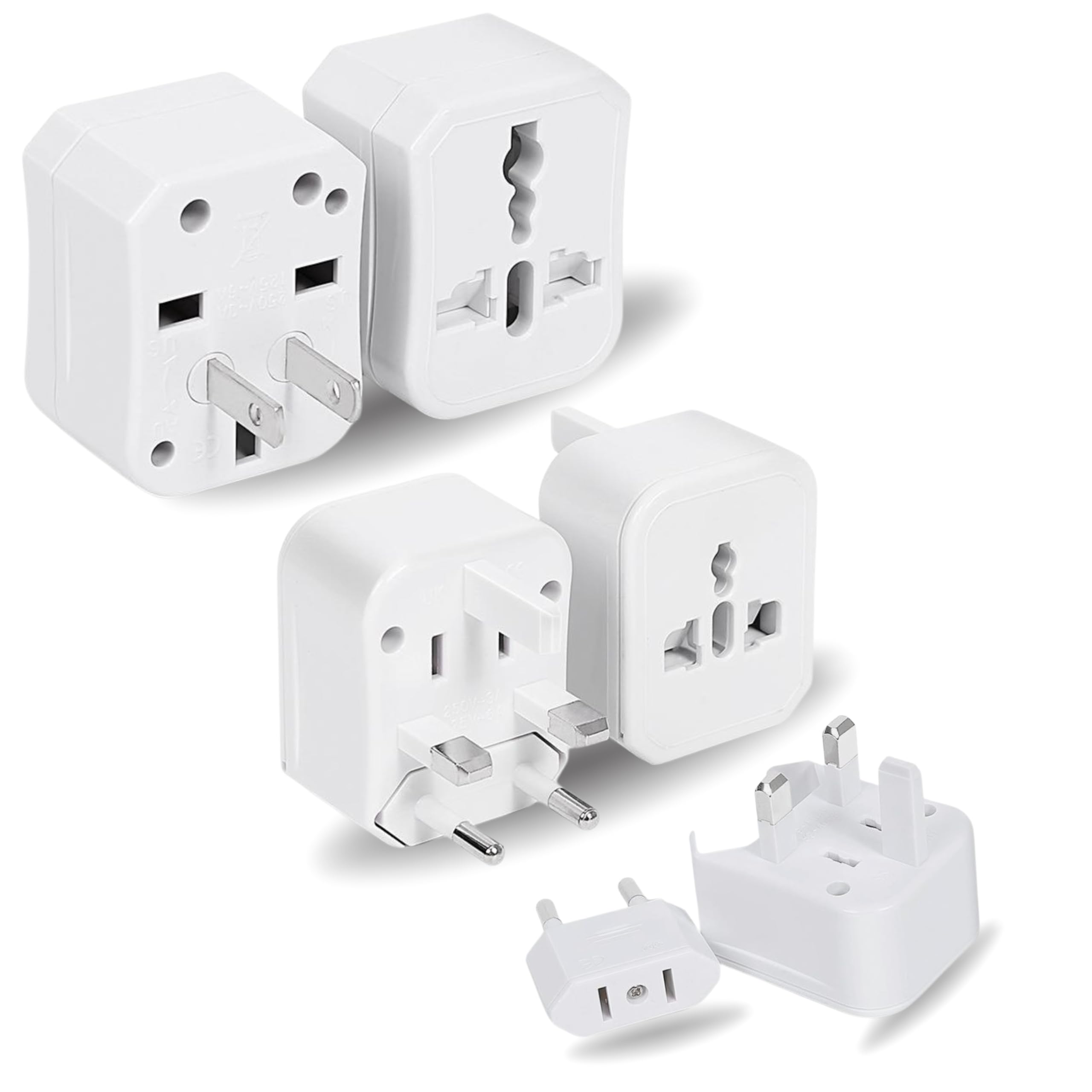 Octec Universal Travel Adapter Plug with Case Power Converter for India, UK, EU, US – 4 Plug Types (A, C, O, BF), Compact, Grounded, Durable for Business and Travel-image-25