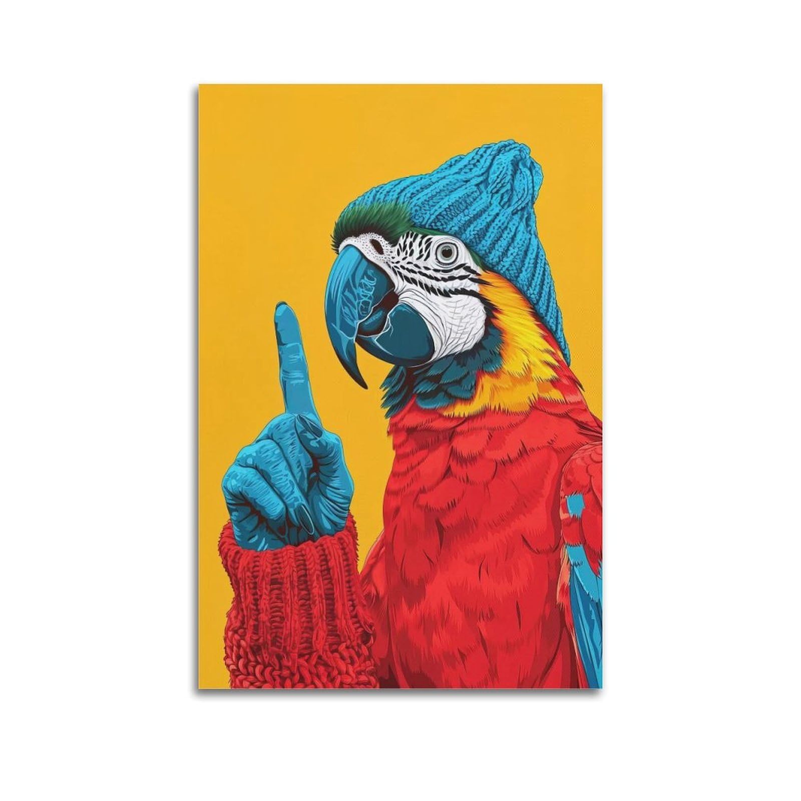 CXHJCA Animal Artwork Poster Macaw Parrot 1 Poster Decorative Painting Canvas Wall Posters And Art Picture Print Modern Family Bedroom Decor Posters 24x36inch(60x90cm)