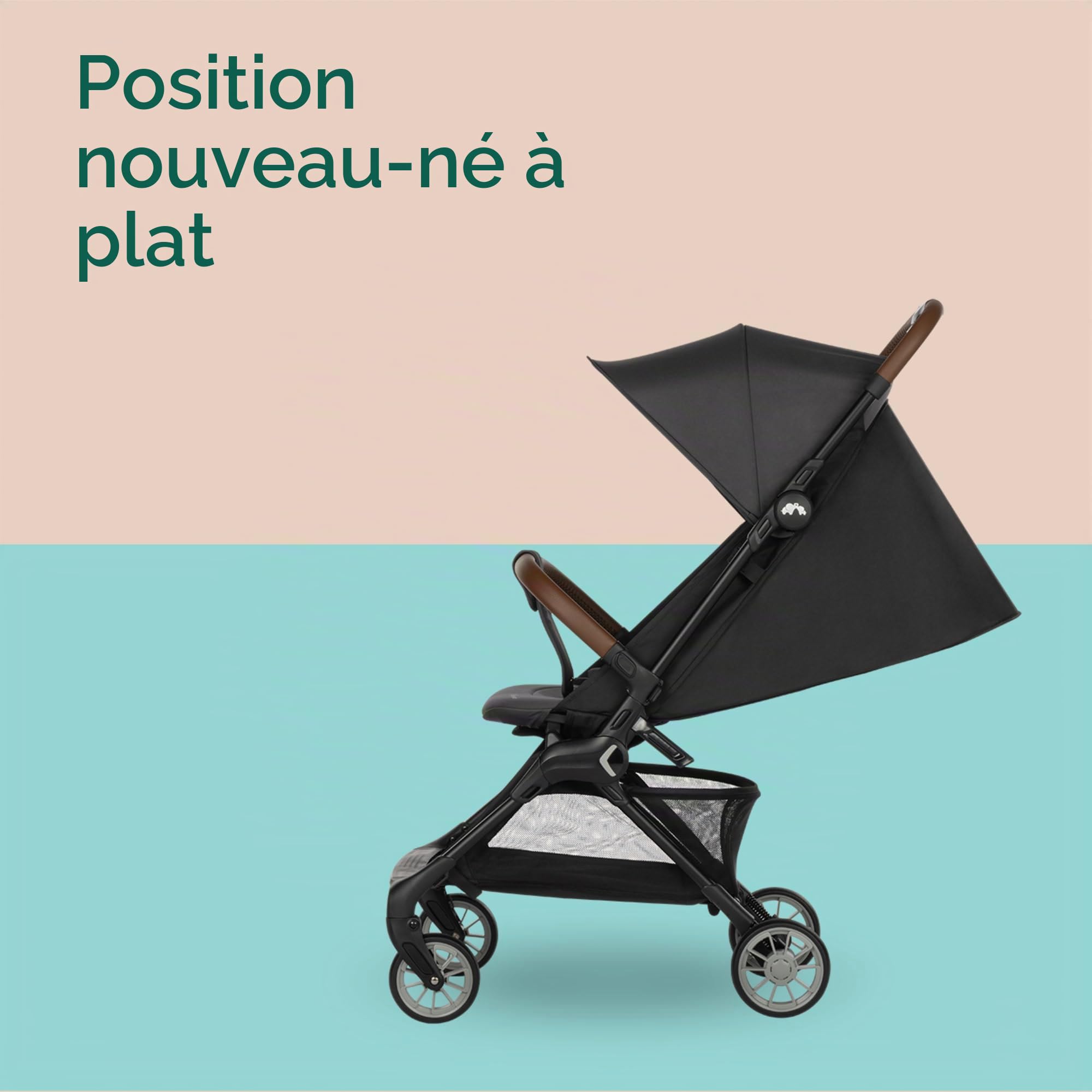 Bebeconfort Zephir Poussette compacte pour bébé de 0 à 4 ans (jusqu'à 22 kg), poussette de voyage légère (5,6 kg), compatible avec cabine d'avion, siège plat et inclinable, panier de rangement