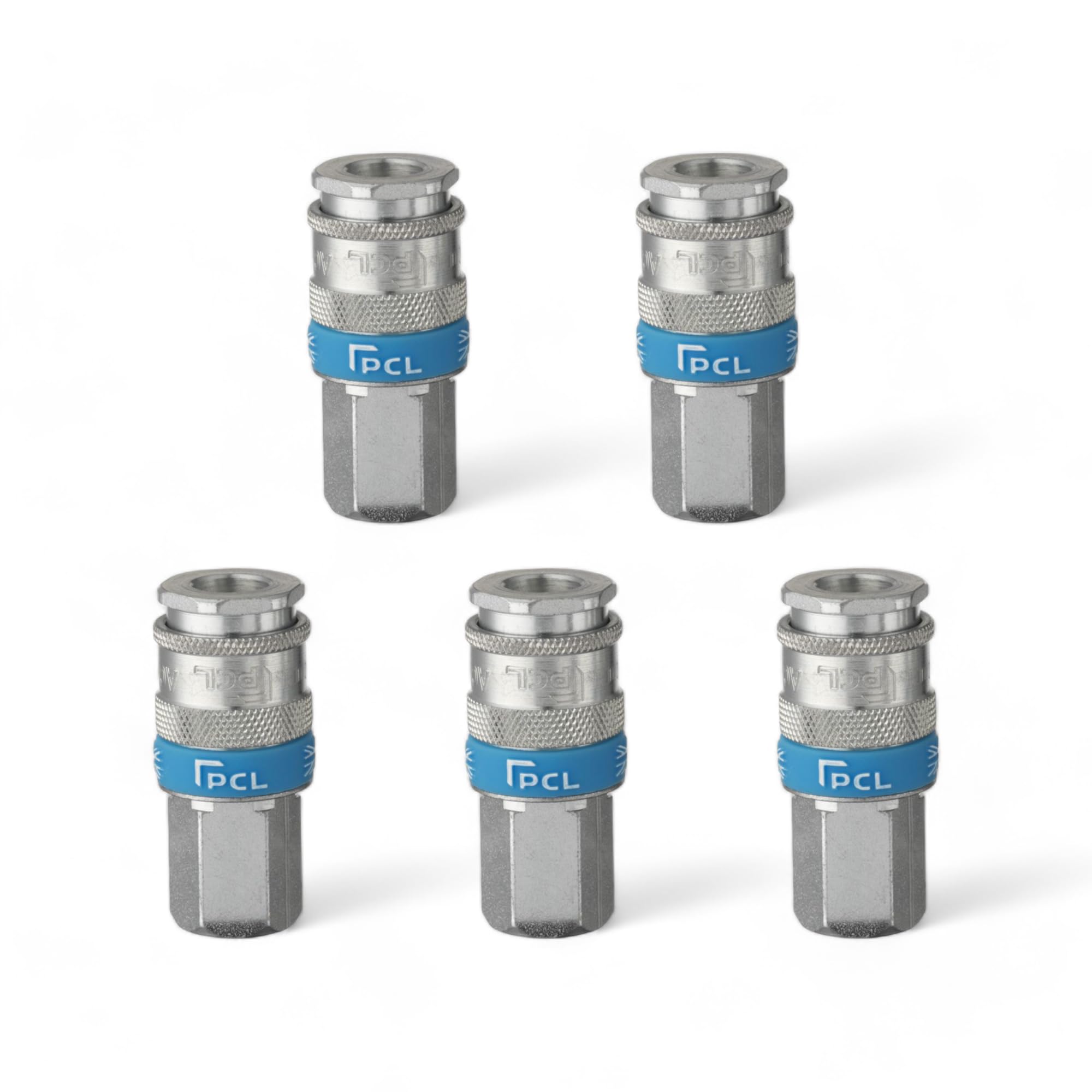 x5 Genuine PCL Air Line XF Euro Range Female Coupling 1/4 BSP Fitting Connector