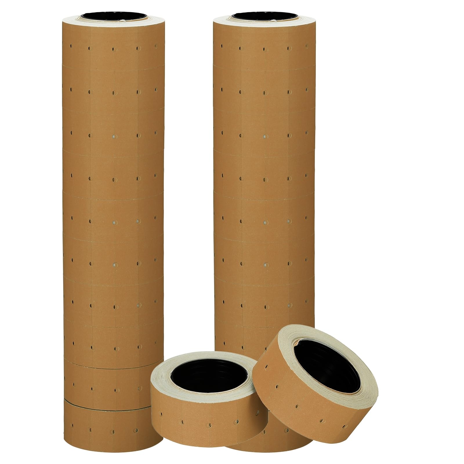 PATIKIL Price Gun Labels for Mx-5500, (20 Roll 10000Pcs, Brown), Sticky Price Marker Label Stickers Blank Tag Stickers, Suit for - Retail Shop Office