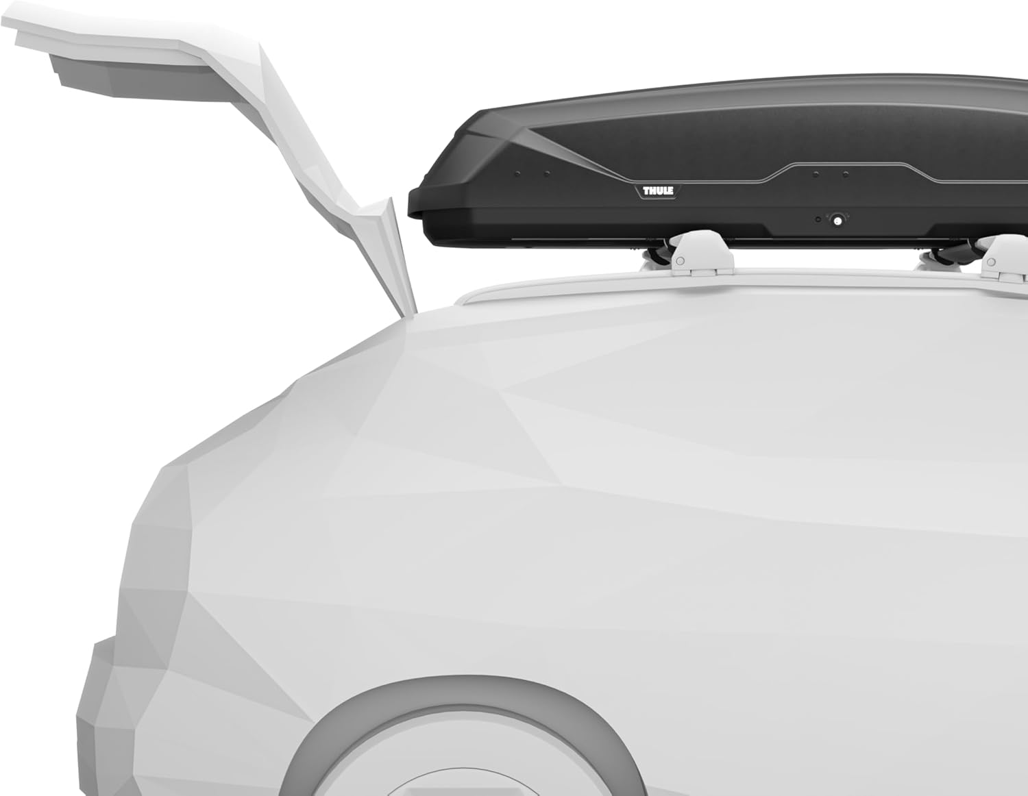 Thule Pulse 2 Aerodynamic roof Mounted Box, Size M, 14 cu ft, Dual-Sided Opening with Locks, Tool-Free Install, for SUVs, Trucks, Cars, EVs