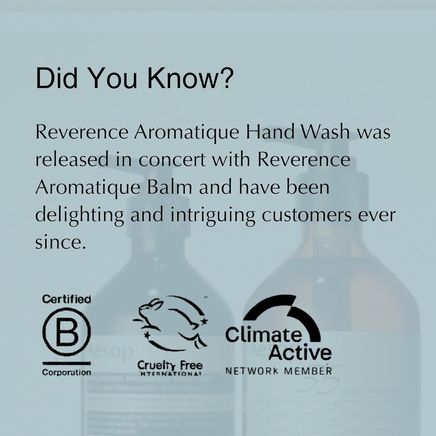 Aesop Reverence Aromatique Hand Wash | Woody, Earthy, Smoky | Gentle Exfoliating Cleanser For Renewed Skin | 500mL / 16.9 oz (Pack of 3) - Image 6