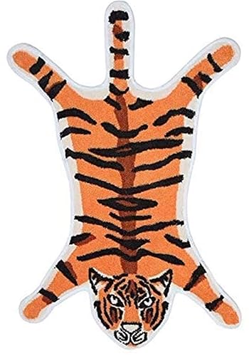 Tiger Print Rug,Cute Faux Tiger Rug Small Area Rugs for