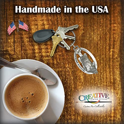 Image of Peacock Bass Keychain, Pewter, F094KC, 2 inch, 100% Handmade in the USA, Fish Keychain, Freshwater, Butterfly Peacock Bass, Key Chain, Key Ring, Key Fob, Fishing Gift, 200 Fish Designs Available., Peacock