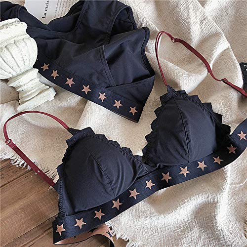 JiaQiNo steel ling linglinglinglingling beauty beauty lace sleep bra 黑色