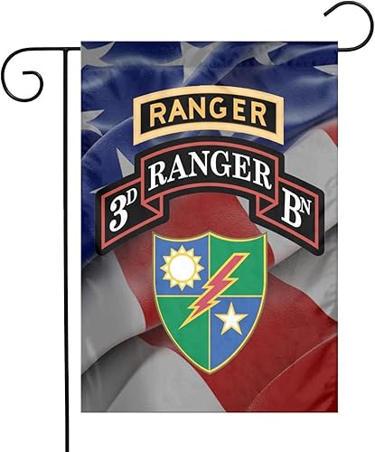 Bandera de jardín de batallón del tercer guardabosques del ejército impresión de doble cara de 12 x 18 pulgadas para decoración exterior