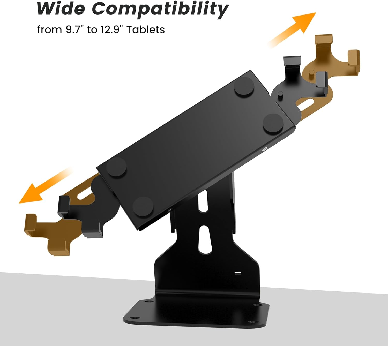Tablet Mount Stand Compatible with iPad 9.7-12.9 inch, All-Metal with Cable Lock Anti-Theft BSC401BX