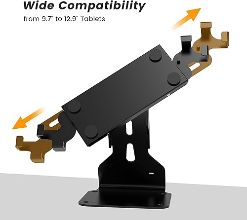 Miniatura 3 de Soporte para tablet compatible con iPad 9.7-12.9 pulgadas, totalmente metálico con bloqueo de cable antirrobo BSC401BX