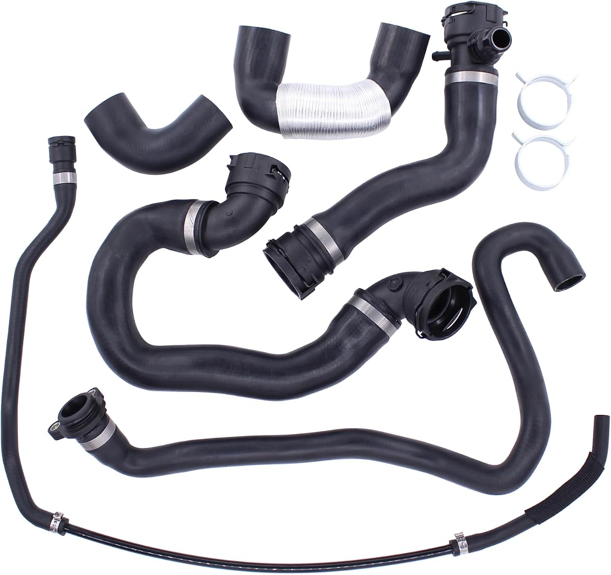 Kit de manguera de agua refrigerante para radiador para motor BMW N51B30A | Para 135i 08-10, 335i xDrive 335xi 2007-2010, X6 2008-2019.