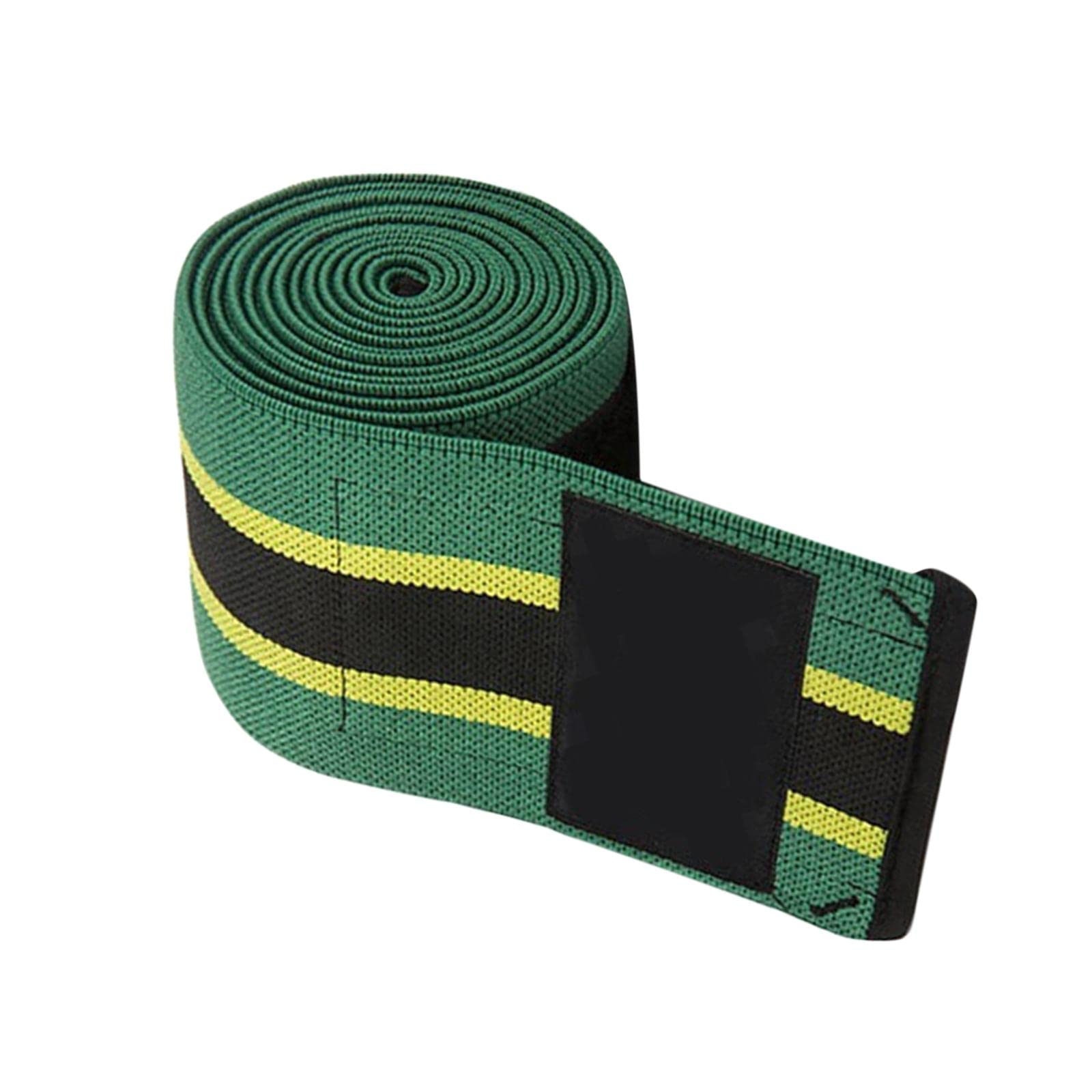 Enakshi® Knee Wrap Bandage Portable Multifunctional 1 Piece for Squat Gym Working Out Green Yellow Black|Sporting Goods | Fitness Running & Yoga | Clothing & Accessories | Support & Protective Gear-image-9