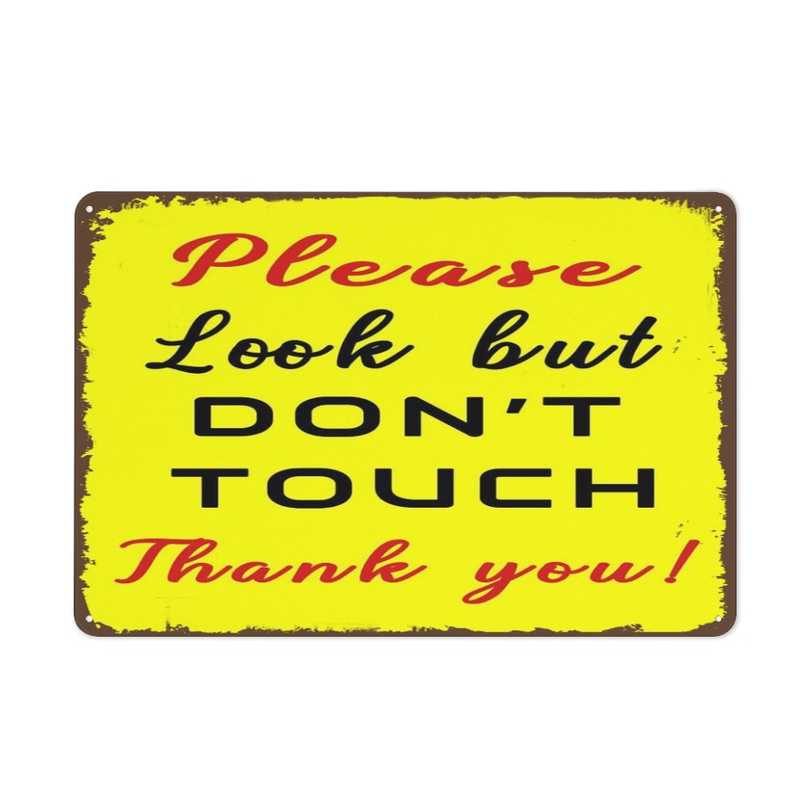 rayprint Please Look but Don't Touch Sign Stayof Garden Wall Art Decor For Home Yard Outside 8"x12"