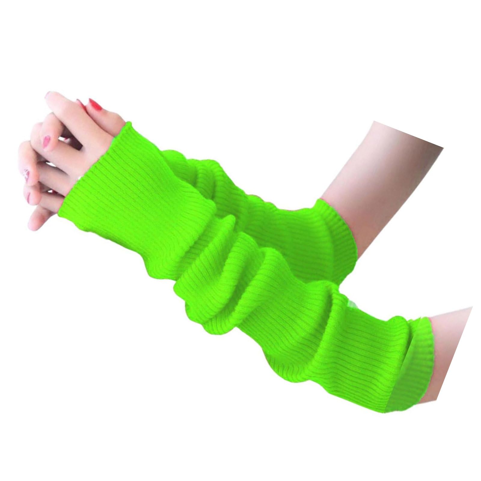 Amazon | [Omenluck] ネオンカラー アームウォーマー レディース