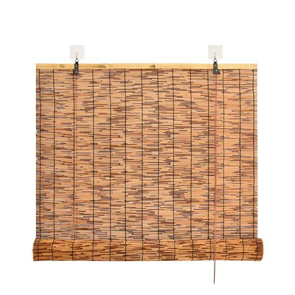 Rideau de roseau pour porte et fenêtre au design carbonisé élégant et durable