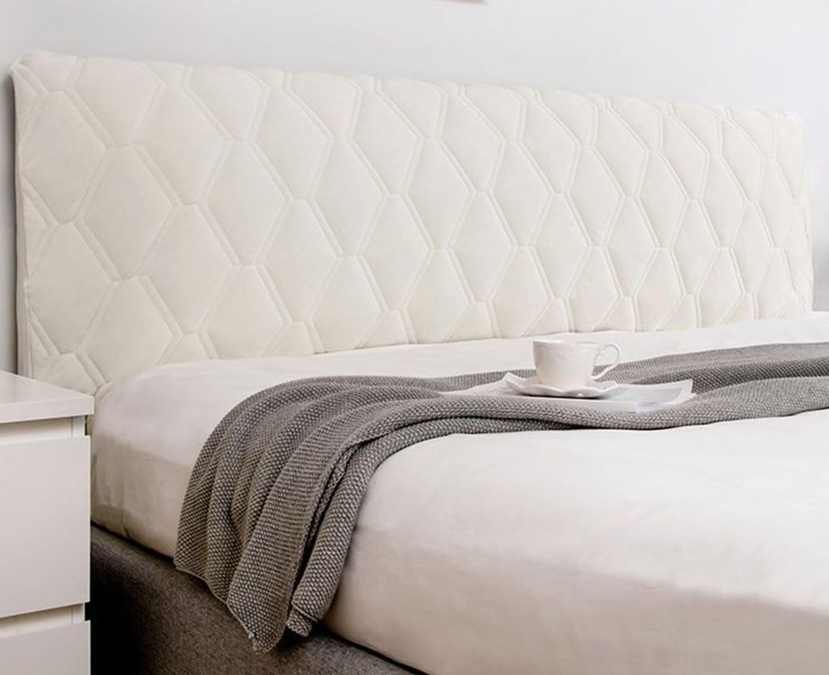 Bedside Headboard-Cover,Bed Head Cover High Stretch Velvet Dustproof Bed Headboards Slipcover Modern Elastic Bedspread For Single Double King Bed Head Back Protector ( Color : #1 , Size : 110cm/43in )