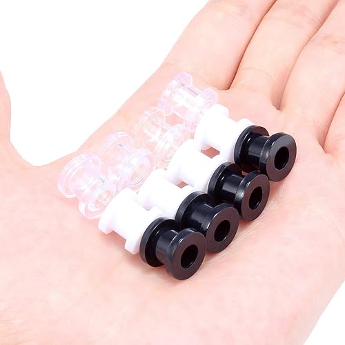 Miniatura 3 de Lcolyoli Kit de dilatadores de oreja de ajuste de tornillo, aretes expansores de túnel de acrílico, tapones para lóbulos de oreja, juego de joyería
