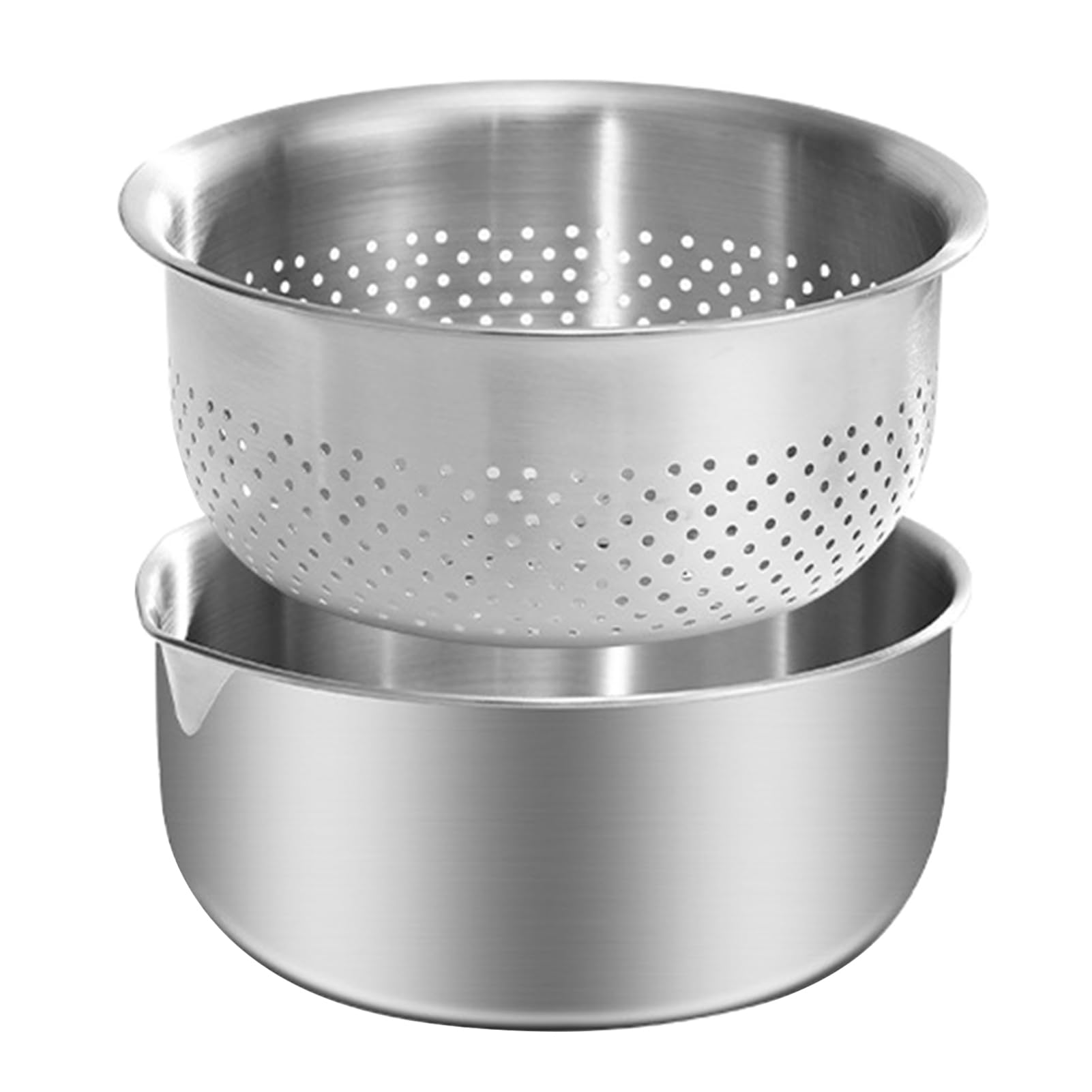 Colador microporoso de acero inoxidable, apto para lavavajillas, cuenco para mezclar ensaladas, lavadora de arroz, verduras, frutas, arroz, lavado de alimentos