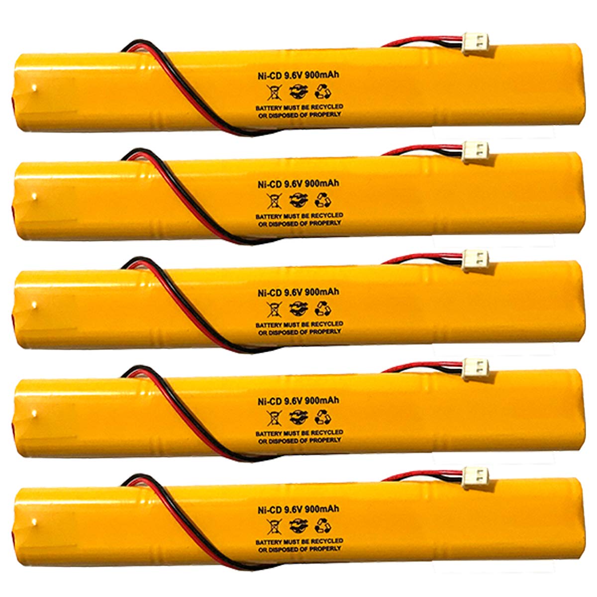 Buy (5 Pack) BAT9.6V700 9.6v 900mAh Exit Sign Emergency Light ELBB003