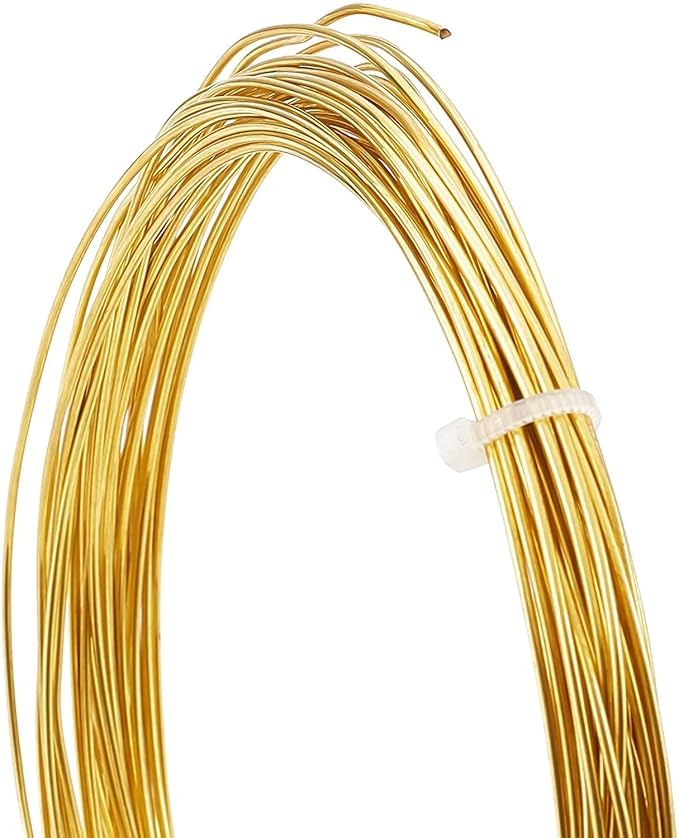 5 MTR 1mm Aluminium wires for crafts jewelry making clay modeling (GOLD 16.4FIT 5 METERS))-image-44