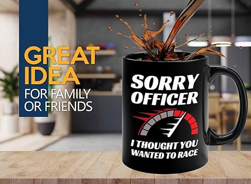 Racer Coffee Mug 11oz Black - Wanted To Race - Fuel Speed Racer Car Guys Circuit Automotive Racing Boy Gifts For Him Dad Men Boyfriend