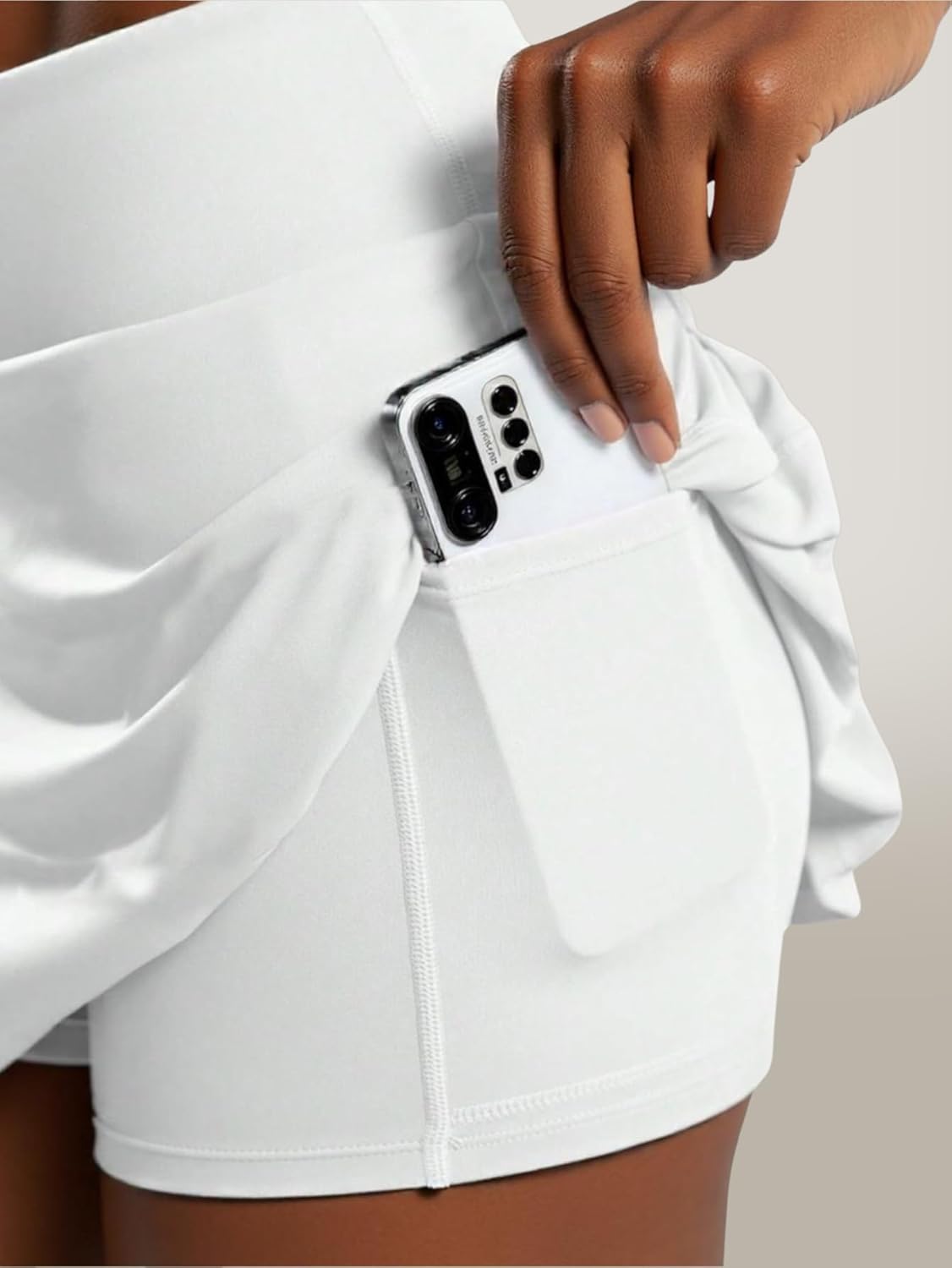 SEGT Women's Tennis Skirt with Crossover High Waisted 2 Pockets Inner Shorts Golf Skorts Bodycon Athletic Skirt for Woman - Image 4