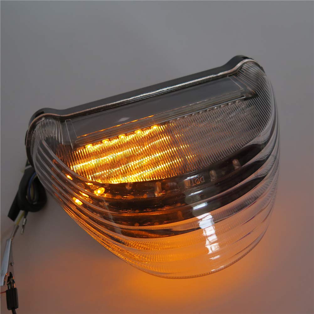 Clignotants de feu stop arrière pour Kawasaki Ninja ZX-12R ZX1200 2002 2003 2004 2005 pour Kawasaki Ninja ZX-12R ZX1200 - Transparent fumé