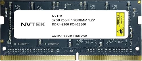 NVTEK Actualización de memoria RAM para portátil SODIMM DDR4-3200 PC4-25600 de 32 GB