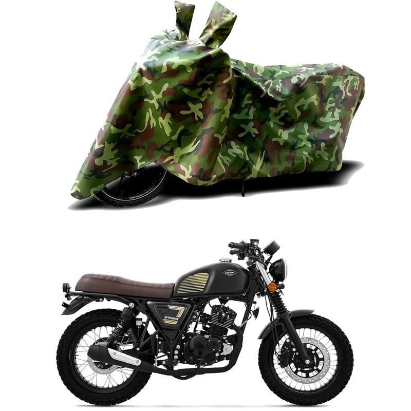 Image of 100% Water Resistant Full Bike Scooty Two Wheeler Body Cover Compatible for Keeway SR125 STD /UV-Rays /Heat Protection /Birds Dropping /Scratchproof /Dust Proof /Waterproof /All Varient[Green MJ]