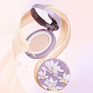 Maquillaje con cojín de aire, base de enfoque...