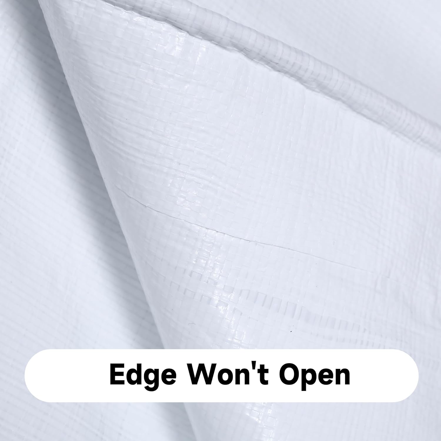 5Mil Tarps Heavy Duty Waterproof Durable Poly Tarp, with Grommets and Reinforced Edges Tarpaulin, Cover for Home/Car/Pool/Boat/Camping/Construction site, Full Size, White 30'x30'