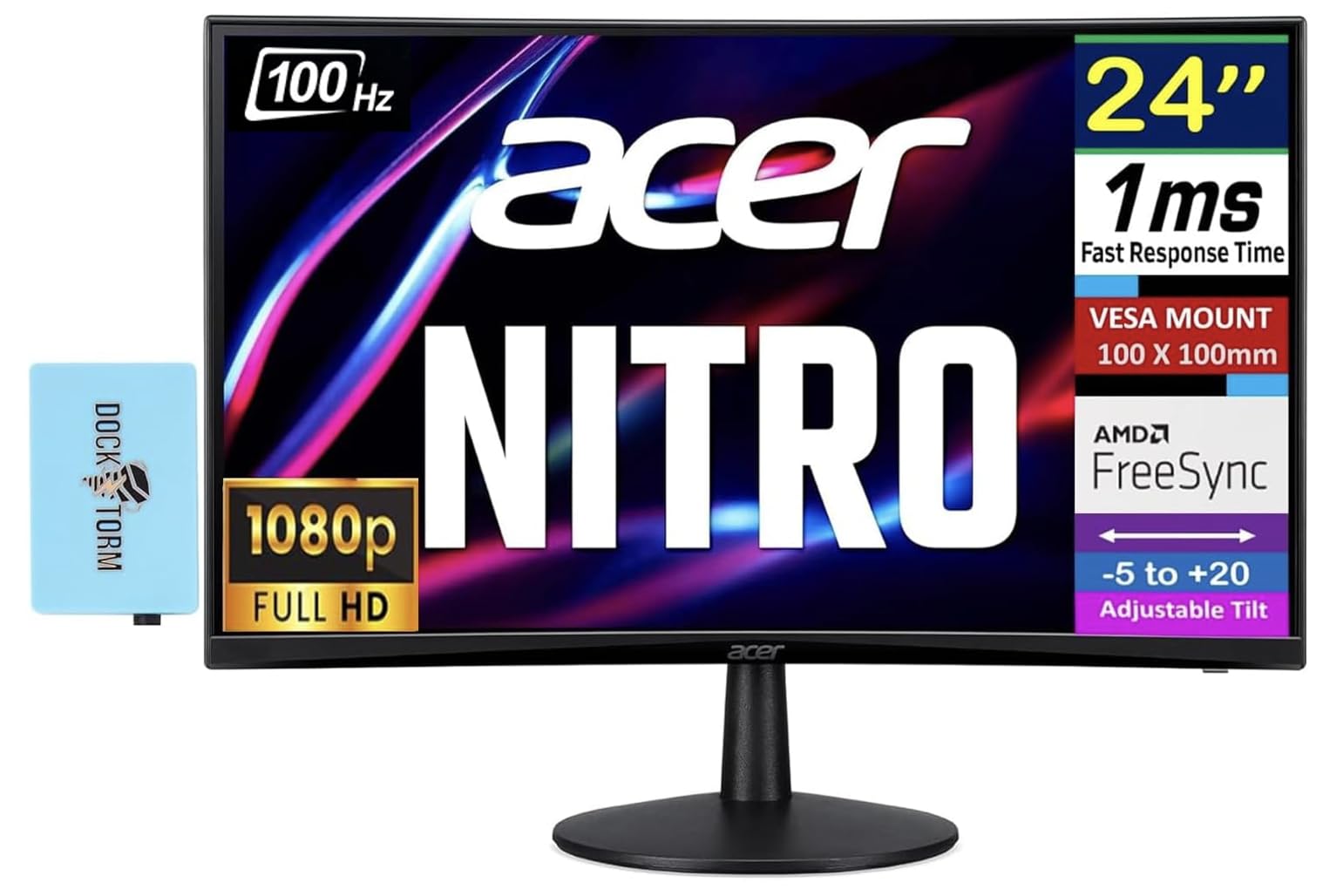 Amazon.com: Acer Nitro ED240Q FreeSync FHD 1500R Curve Monitor