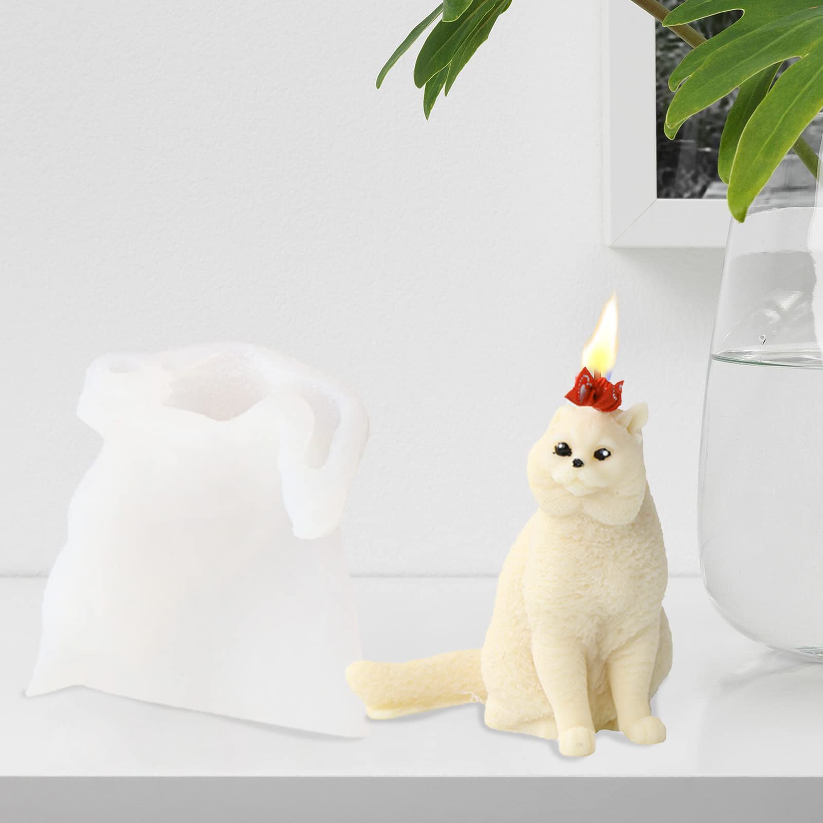 2 Stampo In Silicone Per Candele E Sapone Wehous - Forma Gatto 3D Per Resina, Cioccolato, Portachiavi - 4