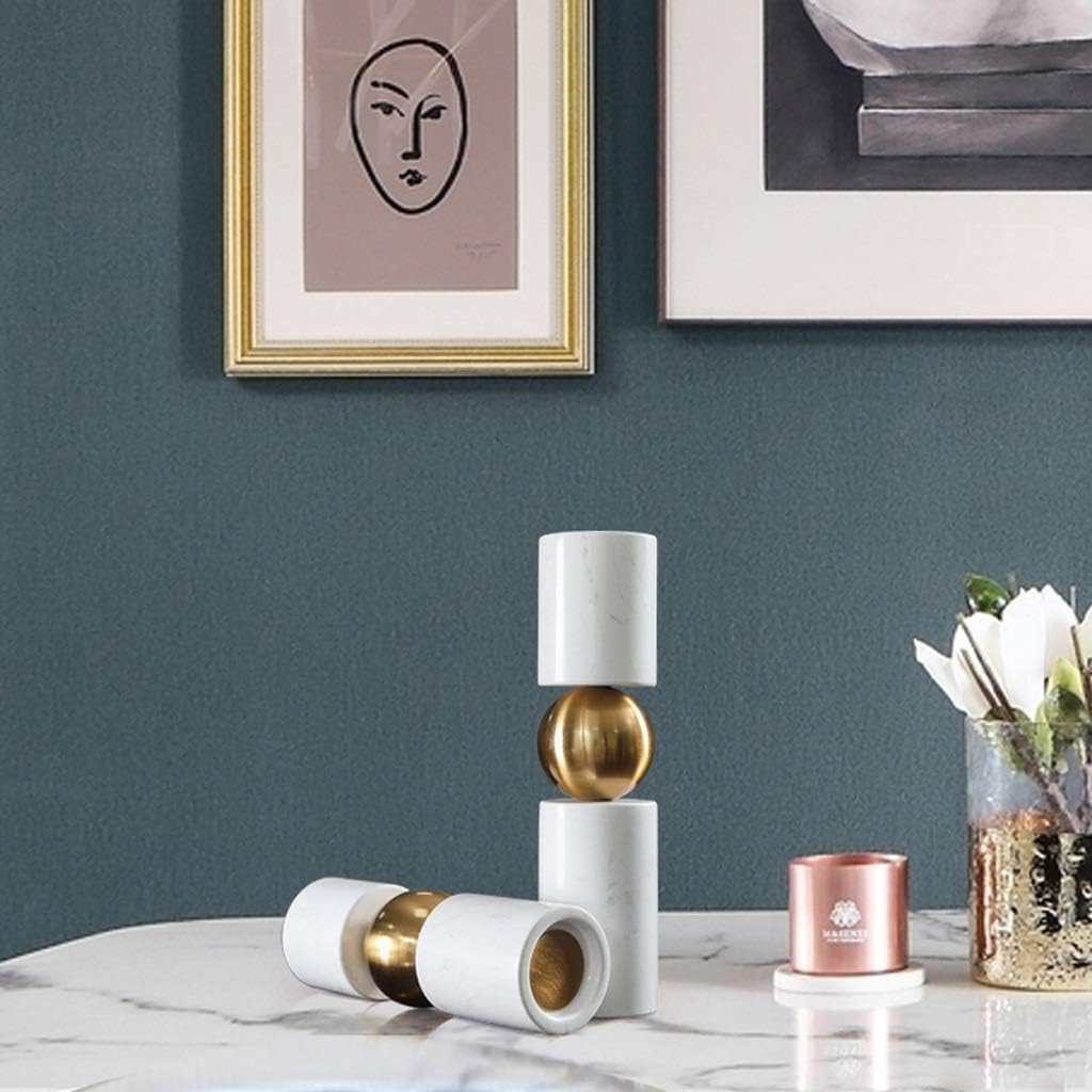 Nordic Candle Holder Home Table Decoration Creative Candle Light Dinner Props Romantic Marble Candlestick Aromatherapy Ceramic Candle Holder (Size: 8 x 32cm) (8 x 25cm) image 4