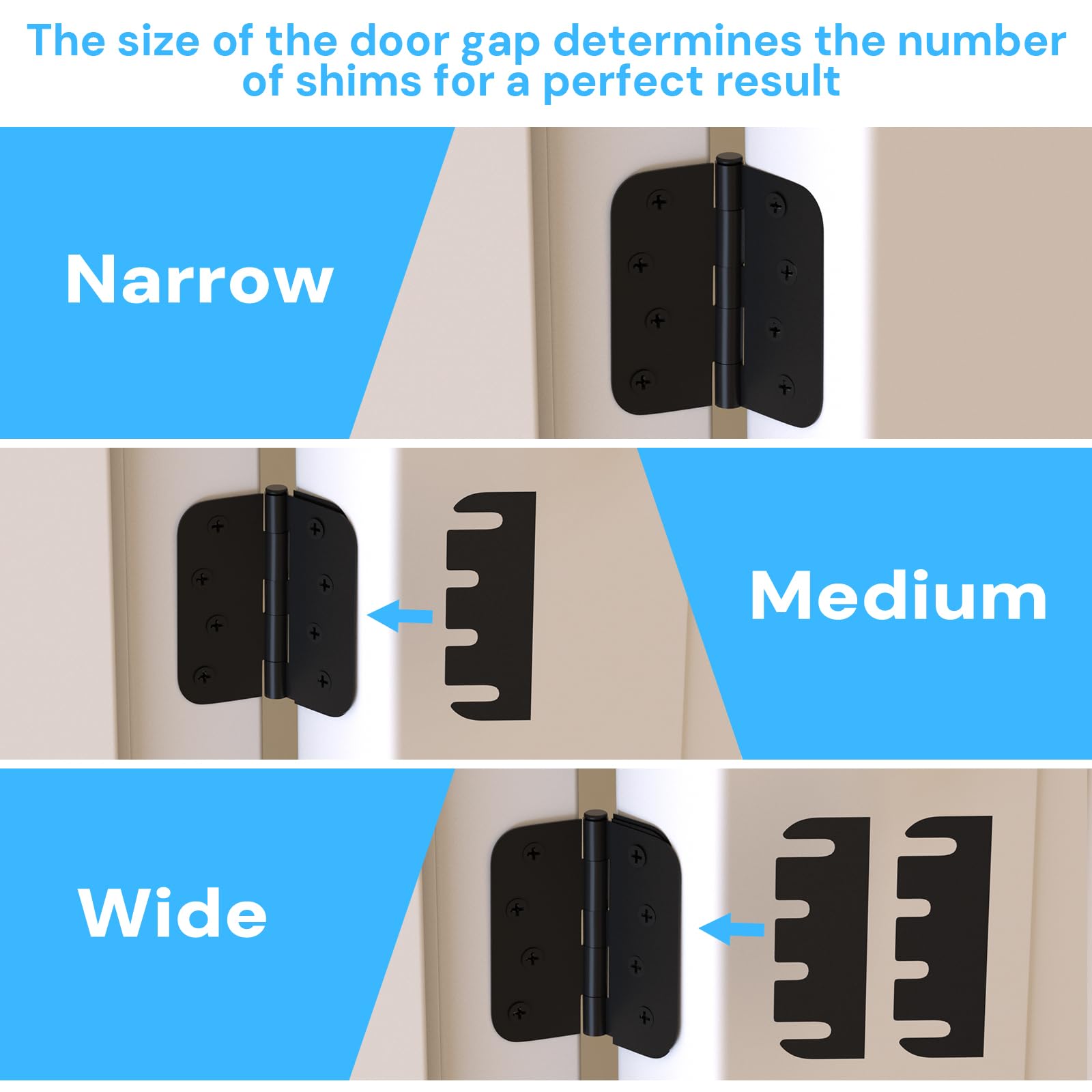Door Hinge Shims - Fix Door Gaps & Alignment -6 Door Hinge Shims - Fix Door Gaps & Alignment -6