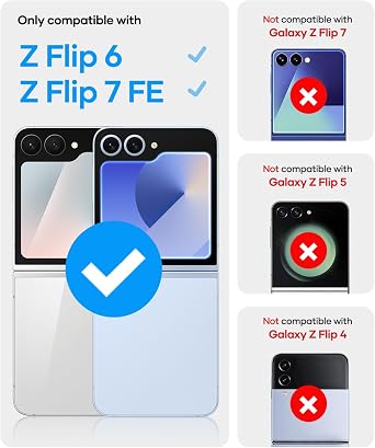 Vihibii for Samsung Galaxy Z Flip 6 Case with Hinge Protection, 2024, Black