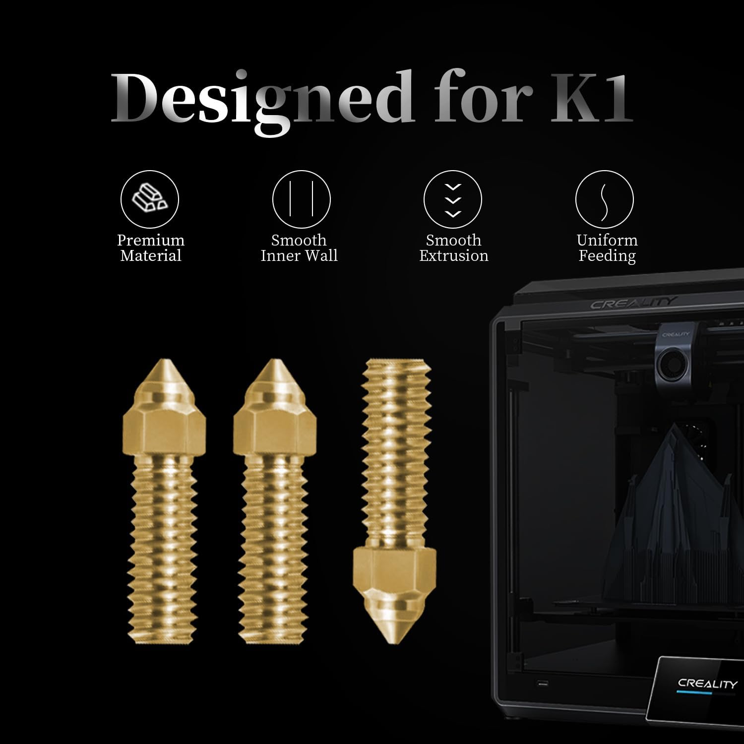 Amazon.co.jp: Creality K1公式ノズル 10個 ミックス 0.2mm 0.4mm 0.6