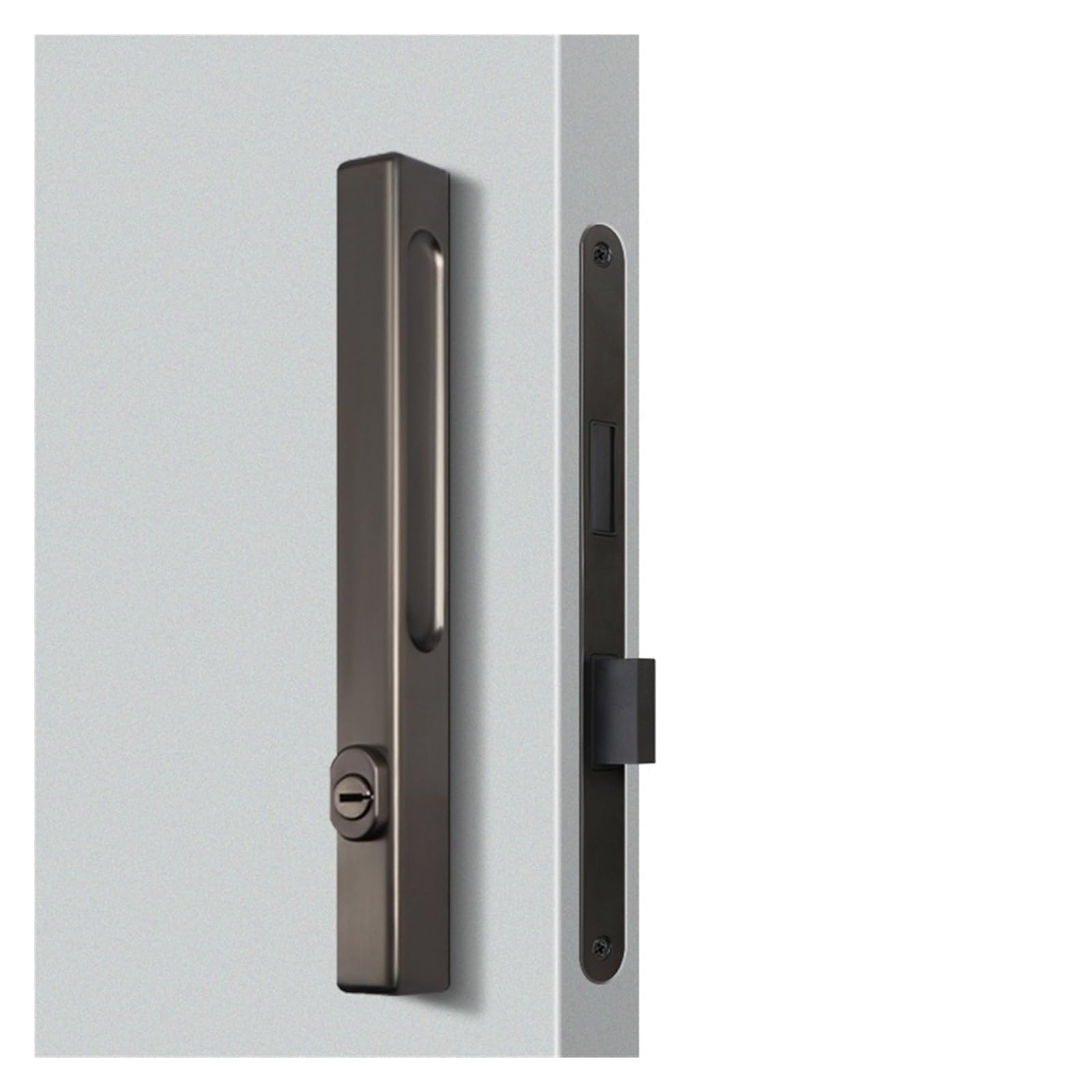 Sjloynwq Gun Gray Door Lock Indoor Bathroom Solid Wood Door(Gun Gray)