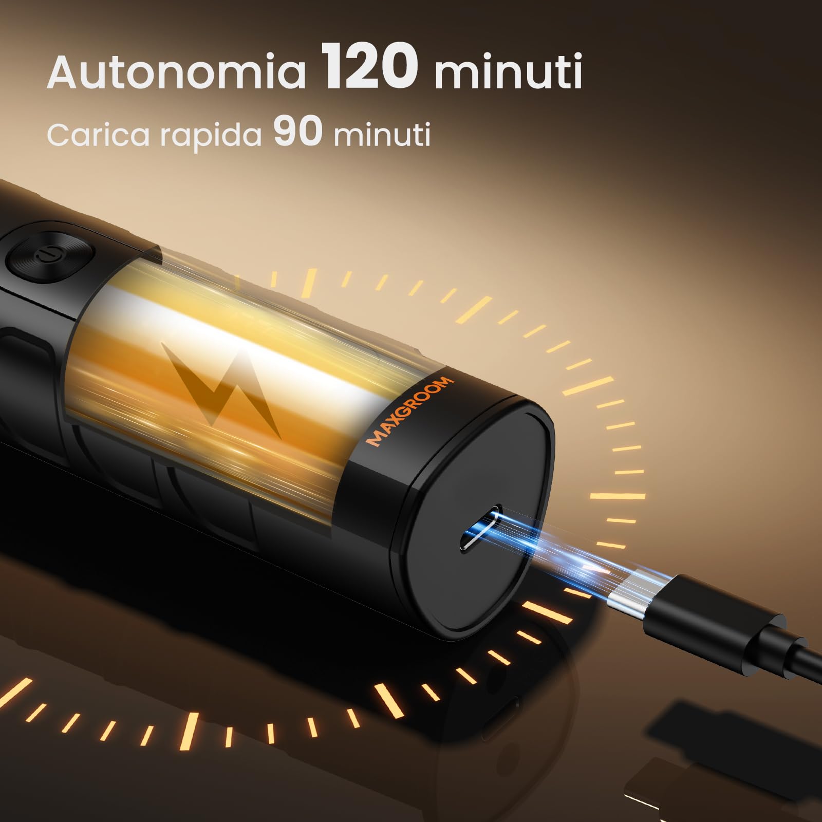 MAXGROOM 5 in 1 Elektrorasierer für Herren, sicherer Körperhaarentferner, tragbarer Rasierer, Intime-Teile, einfach zu bedienen, IPX6 Nass- & Trocken-Unterstützung, leicht zu reinigen