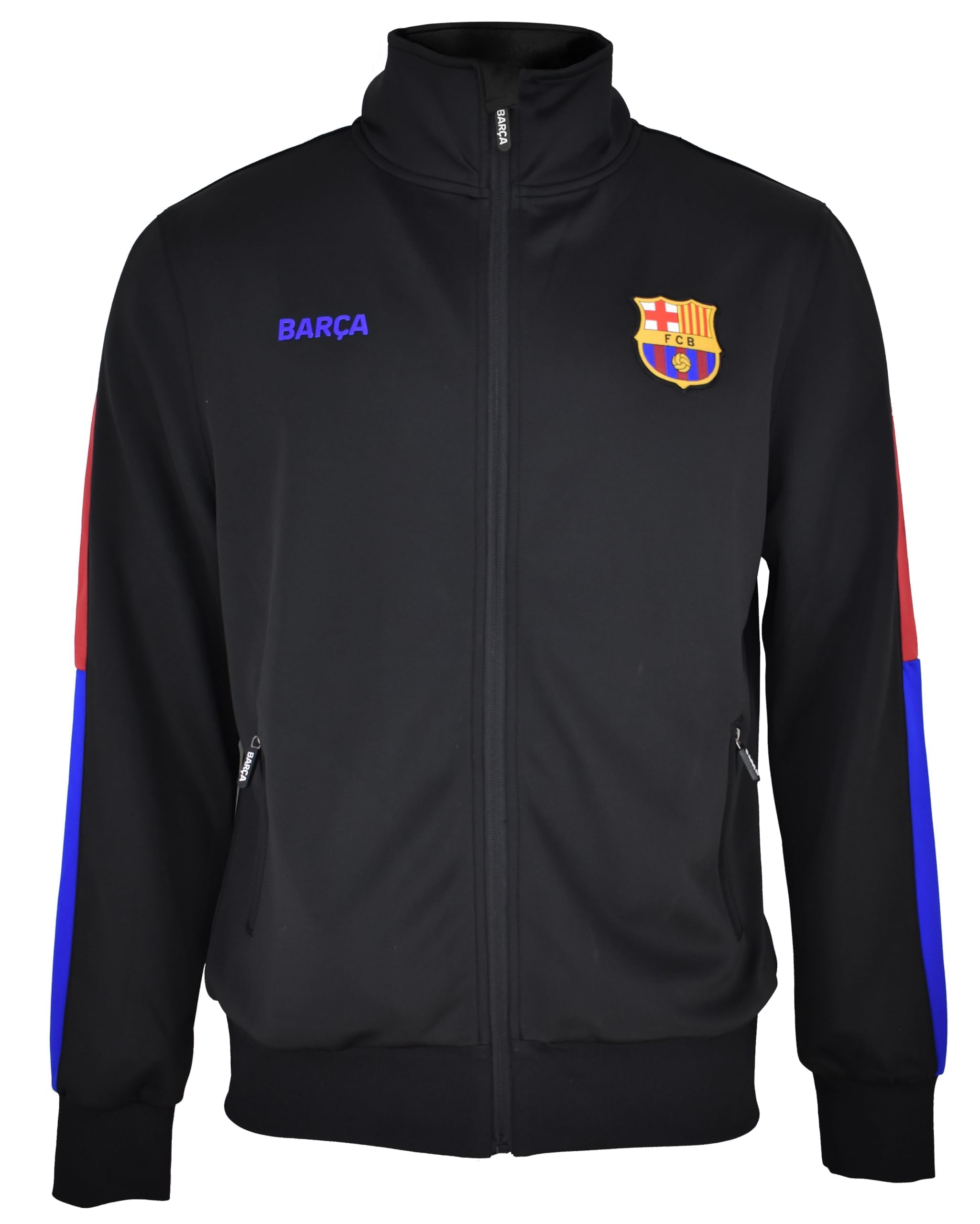 FC Barcelona - Chaqueta Plus Barça Black JR | Réplica con Licencia Oficial | Tallas 6-8-10-12-14 años | 95% Poliéster 5% Elastano (FR/ES, Edad, 8 años, Regular)