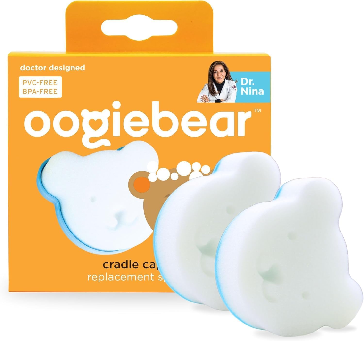 - Cradle Cap Sponge Replacement Set - Gentle & Effective Baby Scalp Care, Soft Sponge Refills for Cradle Cap Brush, 0+ Months, 2-Pack